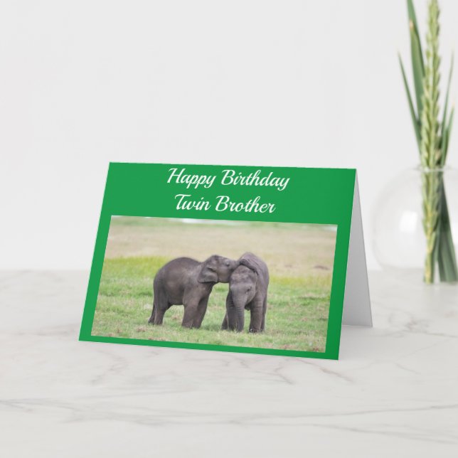 GRATTIS PÅ FÖDELSEDAGEN TILL MIN **TWIN BROTHER** KORT (Framsida)