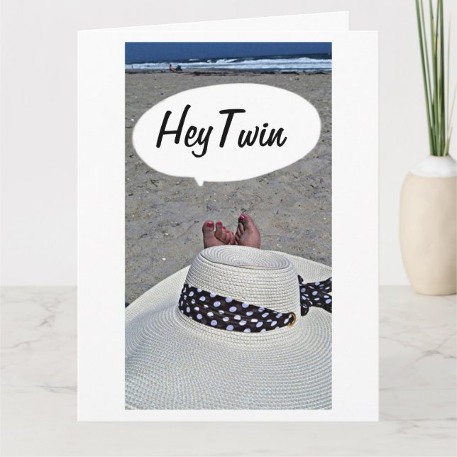 GRATTIS PÅ FÖDELSEDAGEN TILL MIN TWIN SISTER KORT (Framsida)