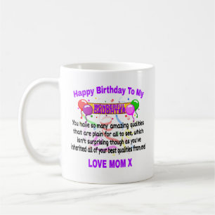 Grattis på födelsedagen till min underbara dotte kaffemugg