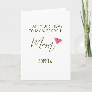 Grattis på födelsedagen till min underbara mamma – kort