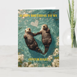 Grattis på födelsedagen till min utterhalva kort