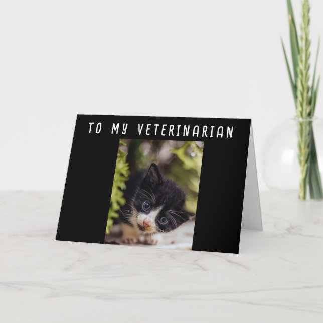 GRATTIS PÅ FÖDELSEDAGEN TILL MIN **VETERINÄR** KOR KORT (Framsida)