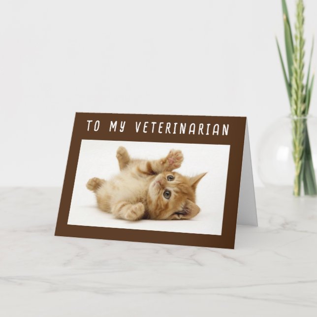 GRATTIS PÅ FÖDELSEDAGEN TILL MIN **VETERINÄR** KOR KORT (Framsida)