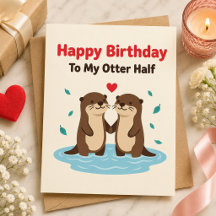 Grattis på födelsedagen till mina utterhalvor kort