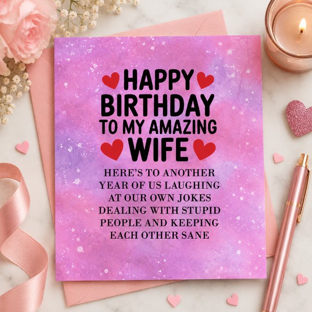 grattis på födelsedagen till mitt fantastiska fru  (Happy Birthday To My Amazing Wife)