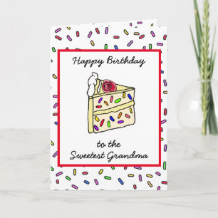 Grattis på födelsedagen till mormor, Cute Cupcoa Kort