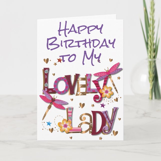 GRATTIS PÅ FÖDELSEDAGEN TILL MY LOVELY DAM KORT (Framsida)