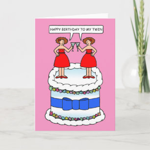 Grattis på födelsedagen till My Twin Dam om kummel Kort