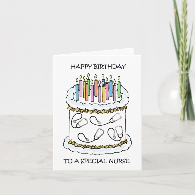 Grattis på födelsedagen till Nurse Kort (Framsida)