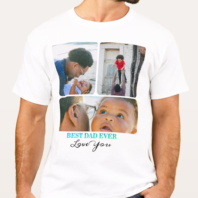 Grattis på födelsedagen till Pappa, Photo Collage- T Shirt (Skapare uppladdad)