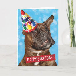 Grattis på födelsedagen till Party Animal Boxer Hu Kort