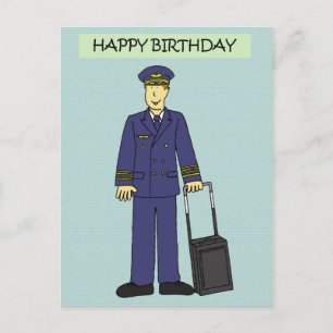 Grattis på födelsedagen till Pilot Vykort