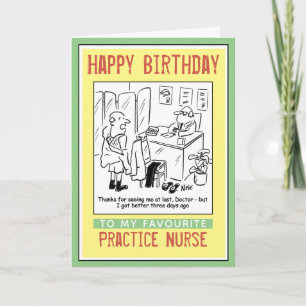 Grattis på födelsedagen till Practice Nurse Kort