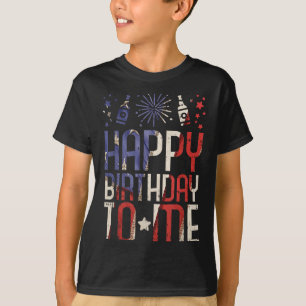 Grattis på födelsedagen till rolig 4:e juli-festpr t shirt