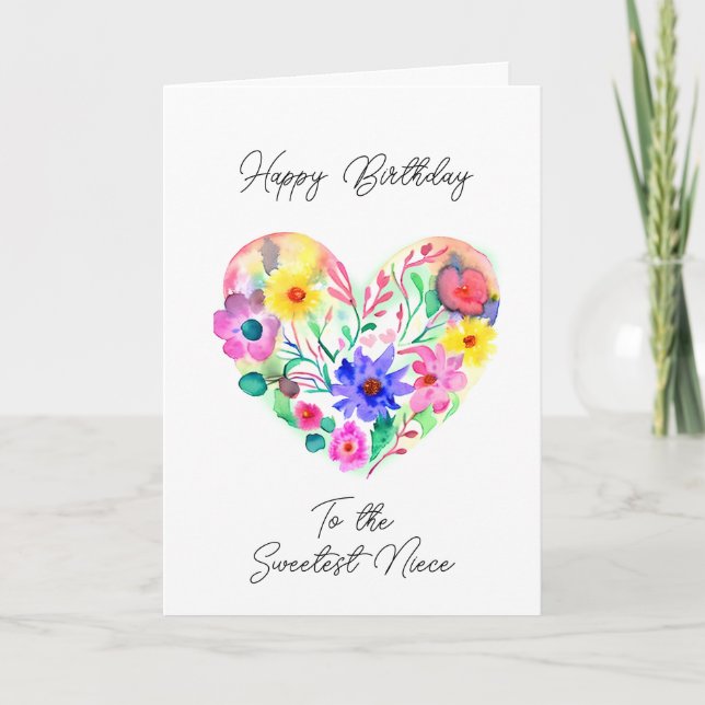 Grattis på födelsedagen till Sötaste Niece Kort (Framsida)