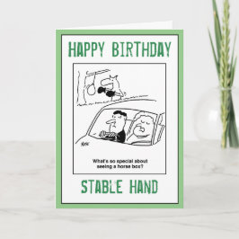 Grattis på födelsedagen till Stable Hand Kort
