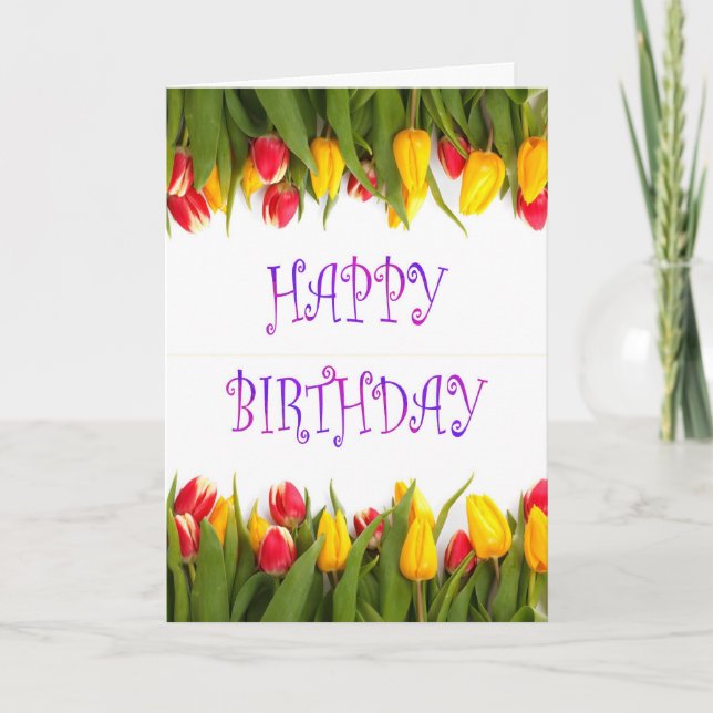 Grattis på födelsedagen till svärmor med blommor kort (Framsida)