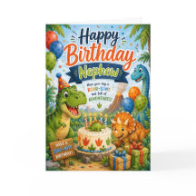 Grattis på födelsedagen till systersons dinosaurie