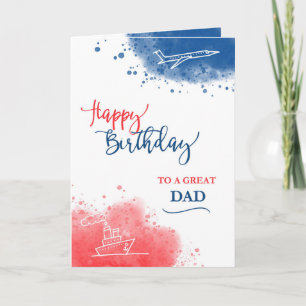 Grattis på födelsedagen till Underbar Pappa Red Wa Kort