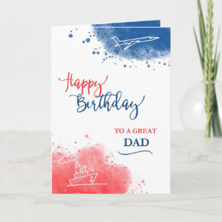 Grattis på födelsedagen till Underbar Pappa Red Wa Kort