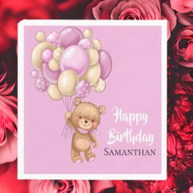 Grattis på födelsedagen till vår söta flicka pappersservett (Planning A Party Is Fun When You Shop With Us. Find Everything You Need)