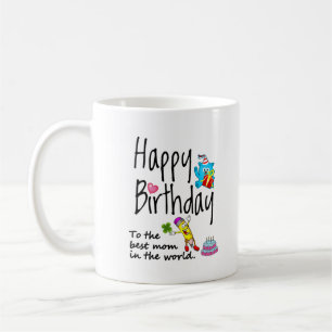 Grattis på födelsedagen till världens bästa mamma kaffemugg