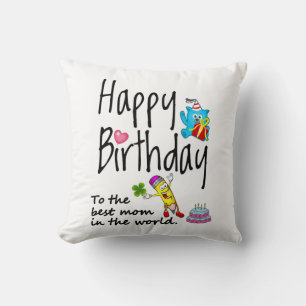 Grattis på födelsedagen till världens bästa mamma kudde