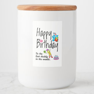 Grattis på födelsedagen till världens bästa pappa mat etikett