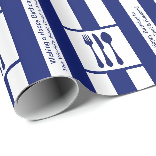 Grattis på födelsedagen till världs bäst kock och presentpapper (Rullad Hörn)