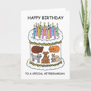 Grattis på födelsedagen till veterinär kort