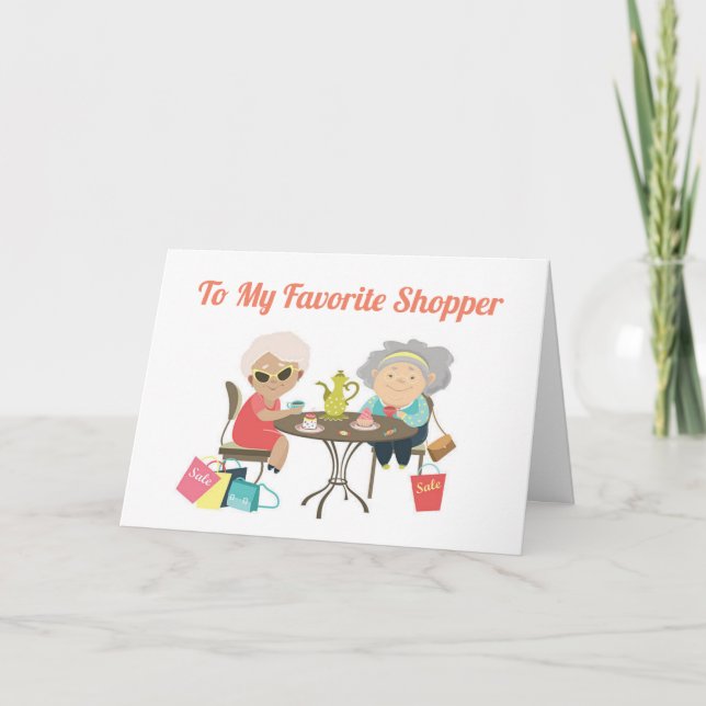 GRATTIS PÅ FÖDELSEDAGEN TO **MY FAVORITSHOPPER**-K KORT (Framsida)