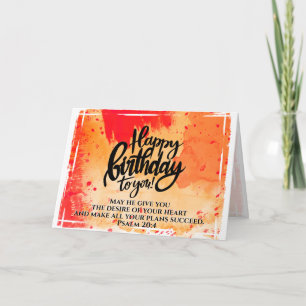Grattis på födelsedagen to You Bible Verse Kort