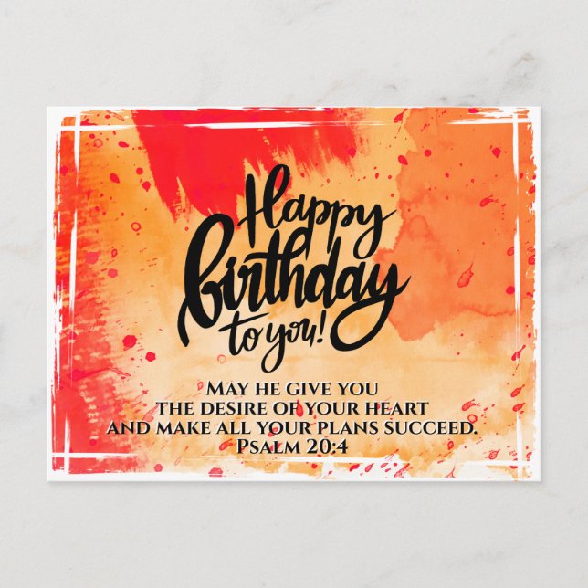 Grattis på födelsedagen to You Bible Verse Vykort (Framsida)