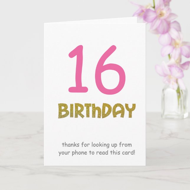 grattis på födelsedagen tonåring i anpassningsbar  kort (Orkide)