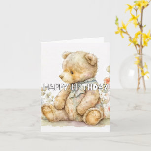 Grattis på födelsedagen Toppen Cute Mjukisdjur Bea Kort
