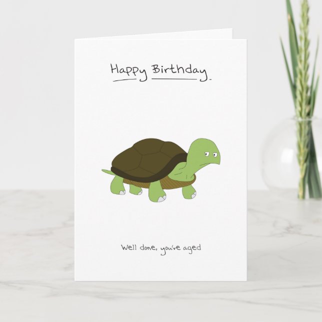 Grattis på födelsedagen - Tortoise Kort (Framsida)