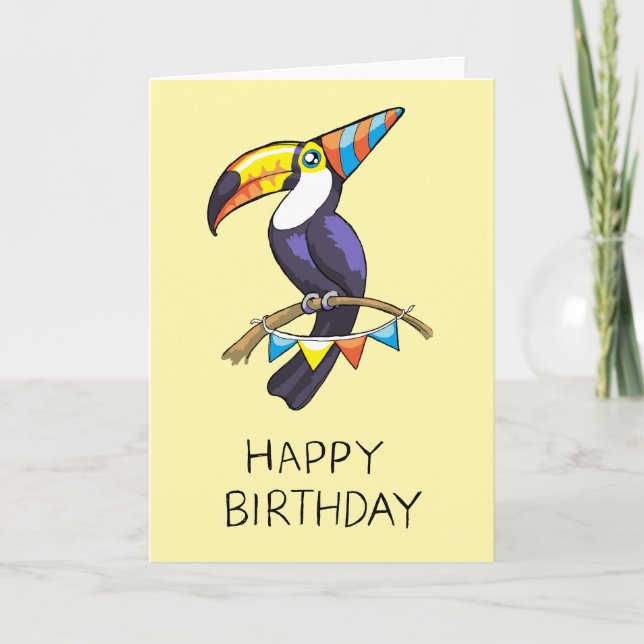 Grattis på födelsedagen Toucan-kort Kort (Framsida)