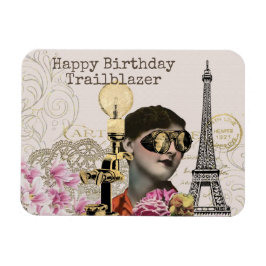 Grattis på födelsedagen Trailblazer Steampunk Vint Magnet