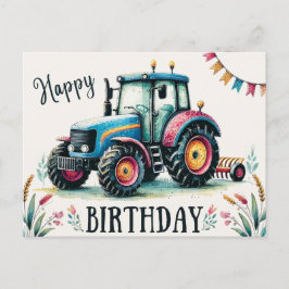 Grattis på födelsedagen Traktor vykort