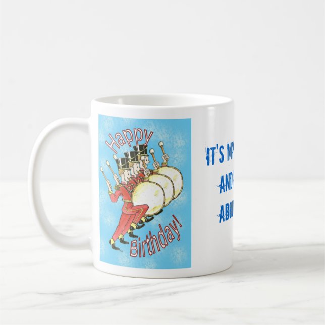 Grattis på födelsedagen -Trummare Kaffemugg (Vänster)