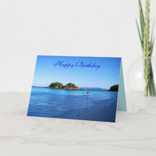 Grattis på födelsedagen, Trunk Bay, St. John, USA Kort