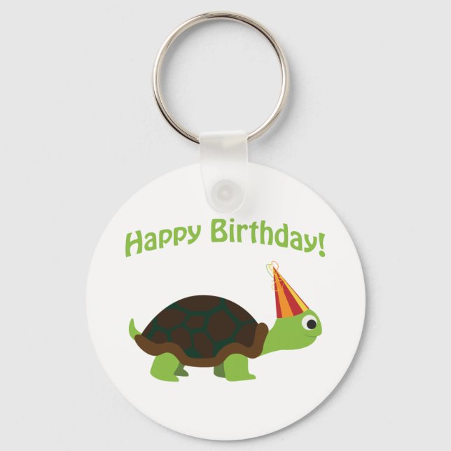 Grattis på födelsedagen! Turtle Nyckelring (Framsida)