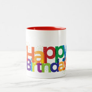 Grattis på födelsedagen Två-Tonad mugg