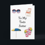 GRATTIS PÅ FÖDELSEDAGEN TWIN SISTER KORT<br><div class="desc">Hur mycket roligt ska det här kortet skicka till DIN TWIN SISTER! Ljug på hennes ansikte i dag :)</div>