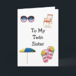 GRATTIS PÅ FÖDELSEDAGEN TWIN SISTER KORT<br><div class="desc">Hur mycket roligt ska det här kortet skicka till DIN TWIN SISTER! Ljug på hennes ansikte i dag :)</div>