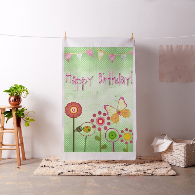 Grattis på födelsedagen tyg (In Situ)