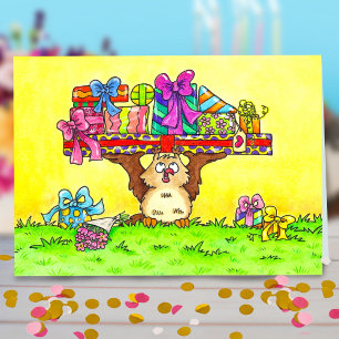 Grattis på födelsedagen Uggla Hälsning Tack Kort