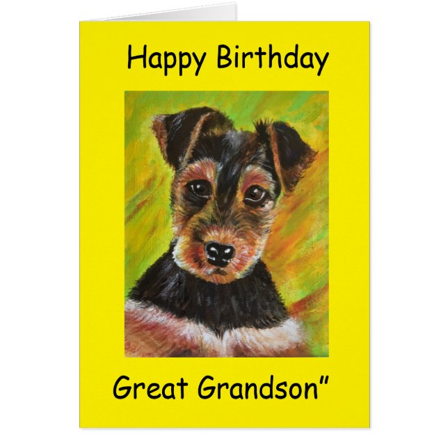 Grattis på födelsedagen Underbar Grandson Hälsningskort (Framsidan)