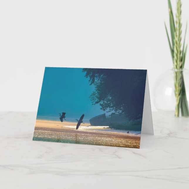 Grattis på födelsedagen - Underbara blå sjöar tar  Kort (Framsida)