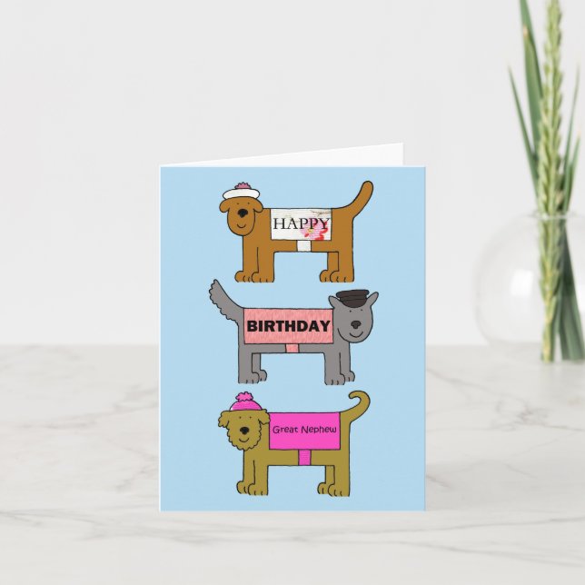 Grattis på födelsedagen Underbara Nephew Kort (Framsida)